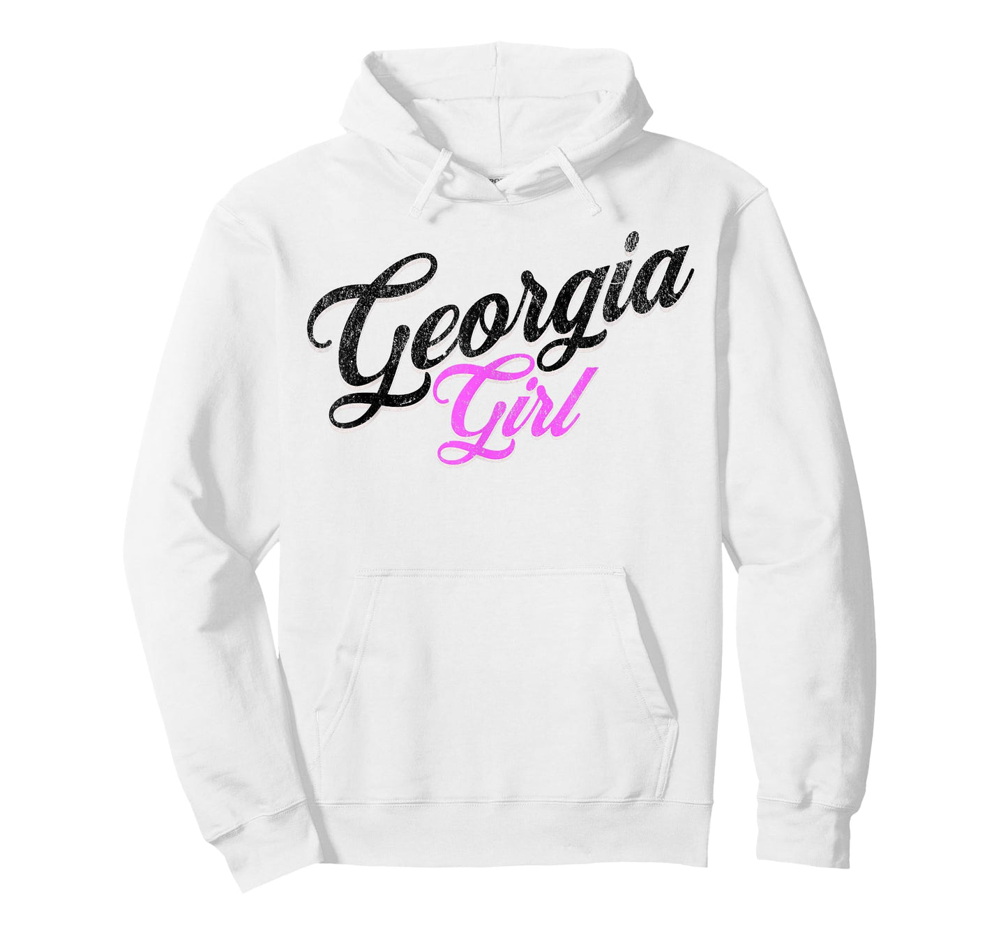 Georgia Girl - Woman and Girls Cute Distressed Pink Print T-Shirt