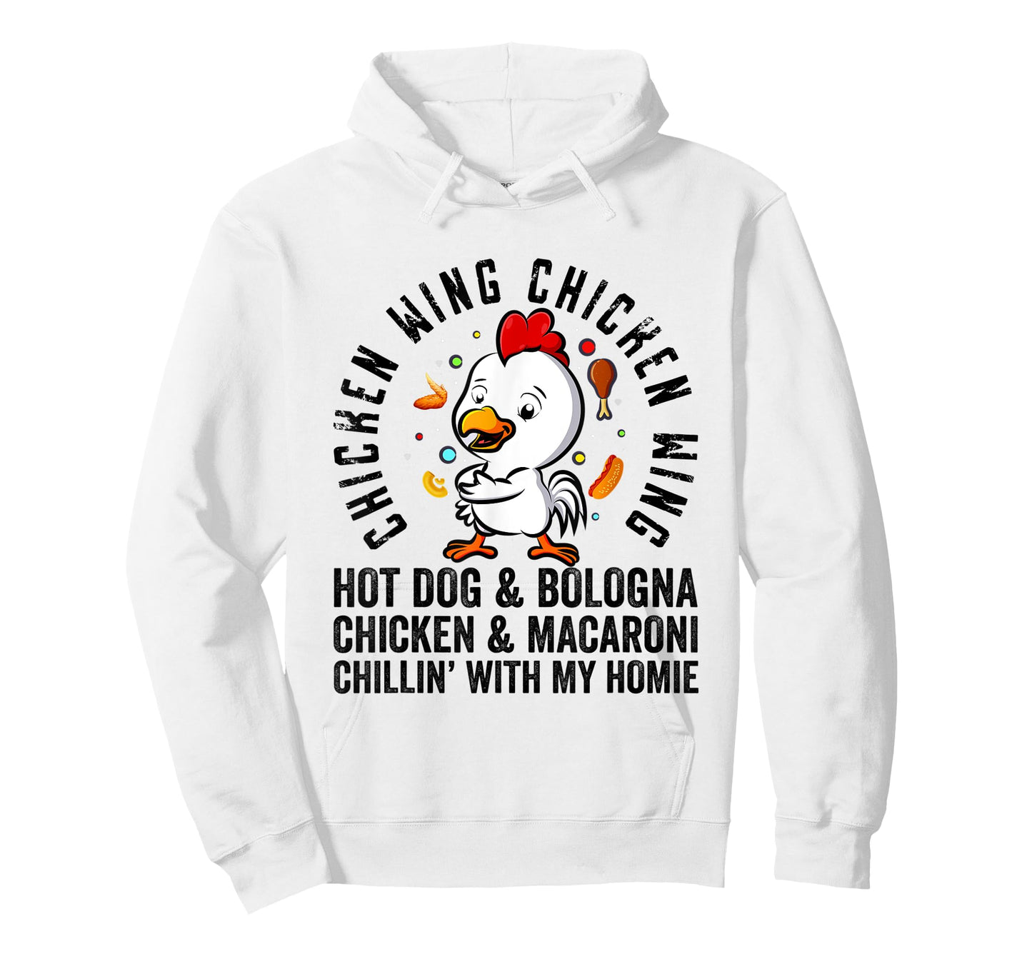 Chicken Wing Chicken Wing Hot Dog and Bologna Shirt Funny T-Shirt