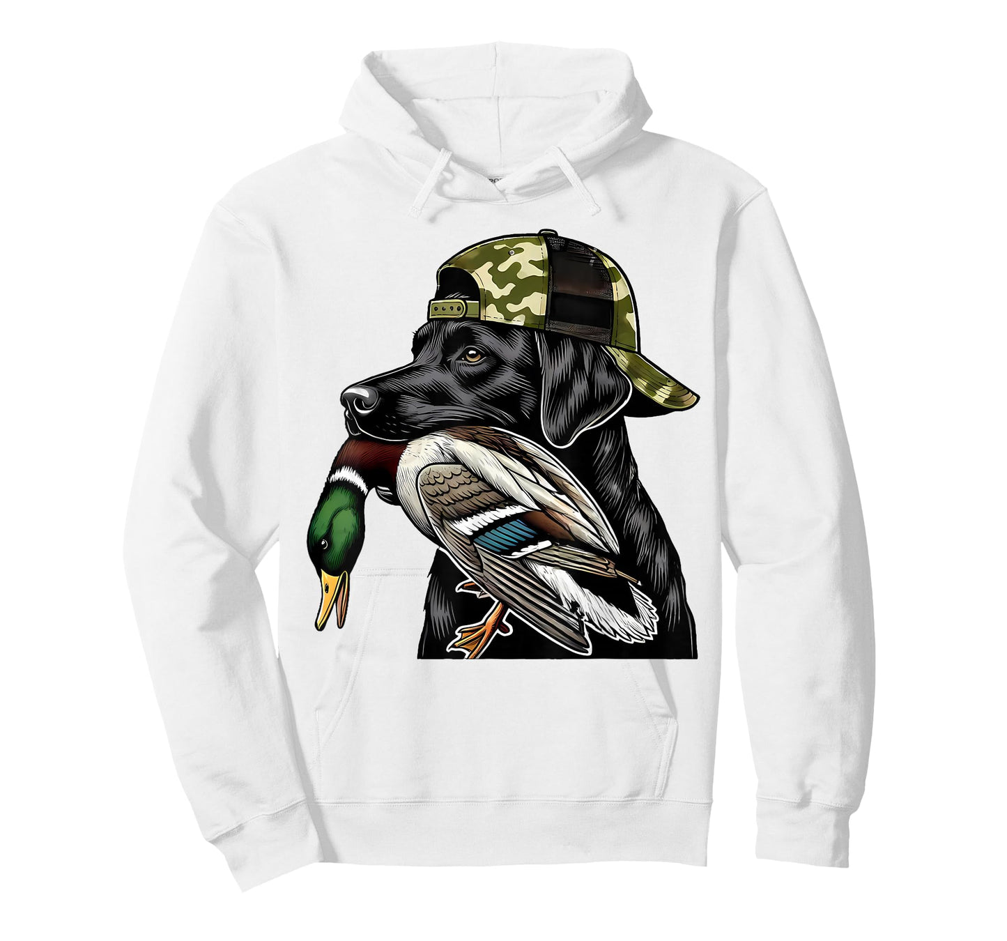 Labrador Hunting Dog with Duck Hello Hunting Season T-Shirt
