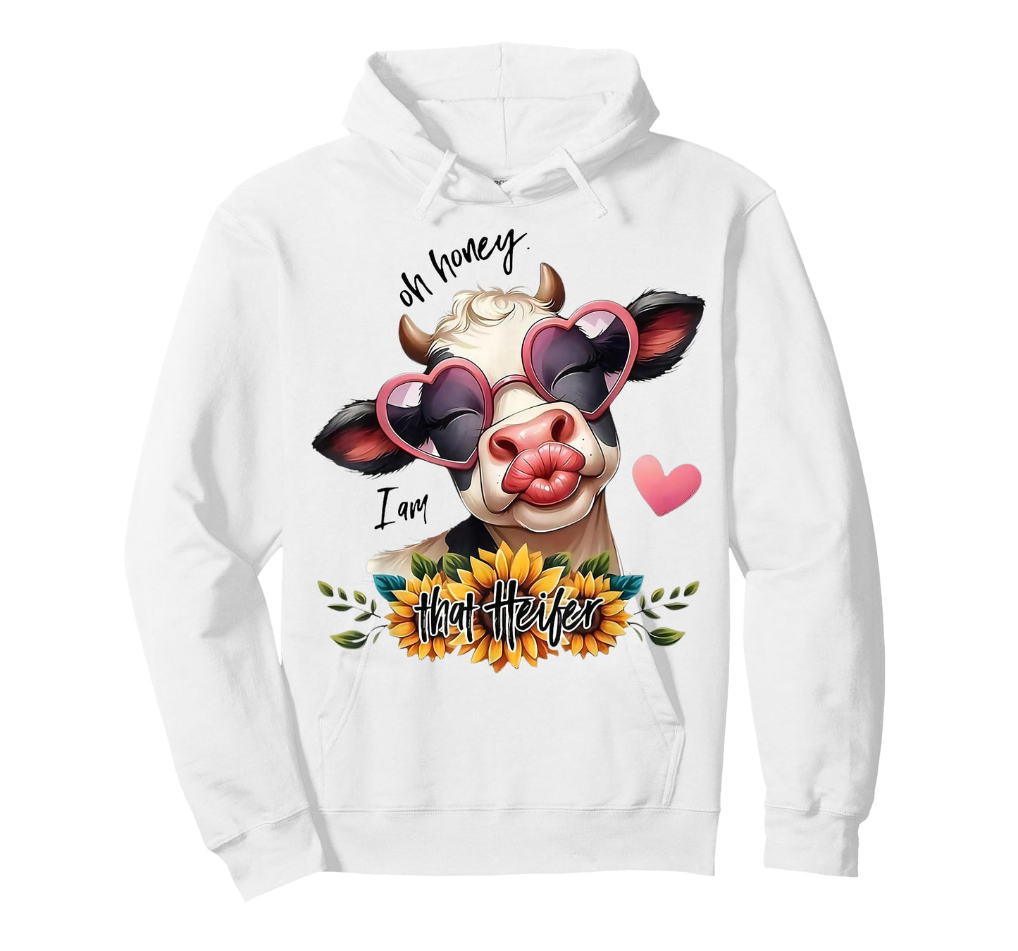Oh Honey I Am That Heifer Funny Cow Sunflower T-Shirt
