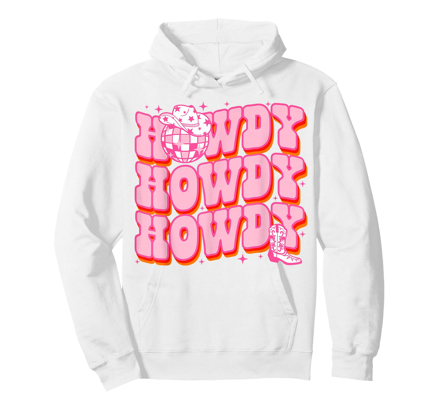 Howdy Southern Western Girl Country Rodeo Pink Cowgirl Disco T-Shirt