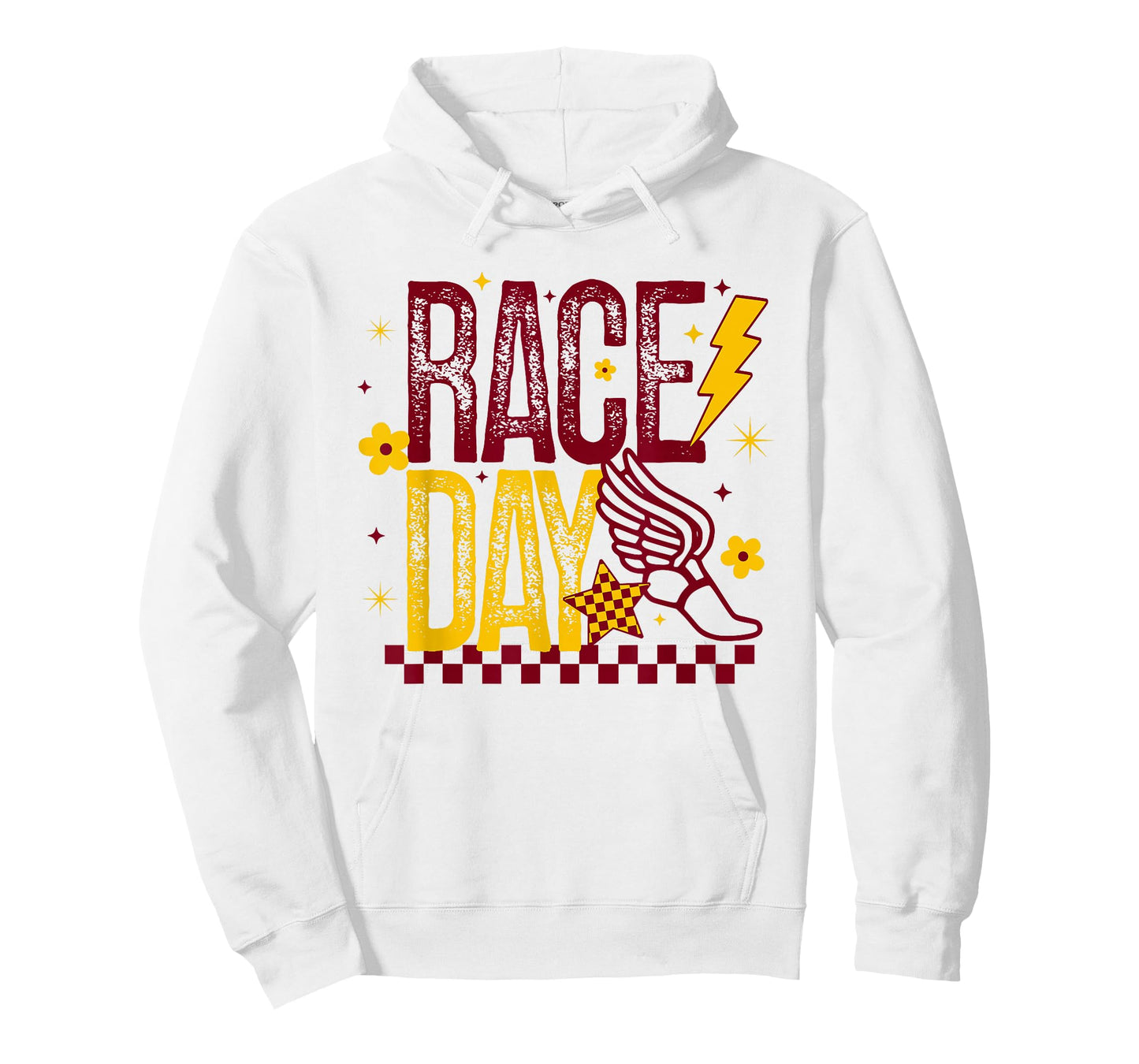 Cross Country Race Day Runner Track and Field Maroon & Gold T-Shirt