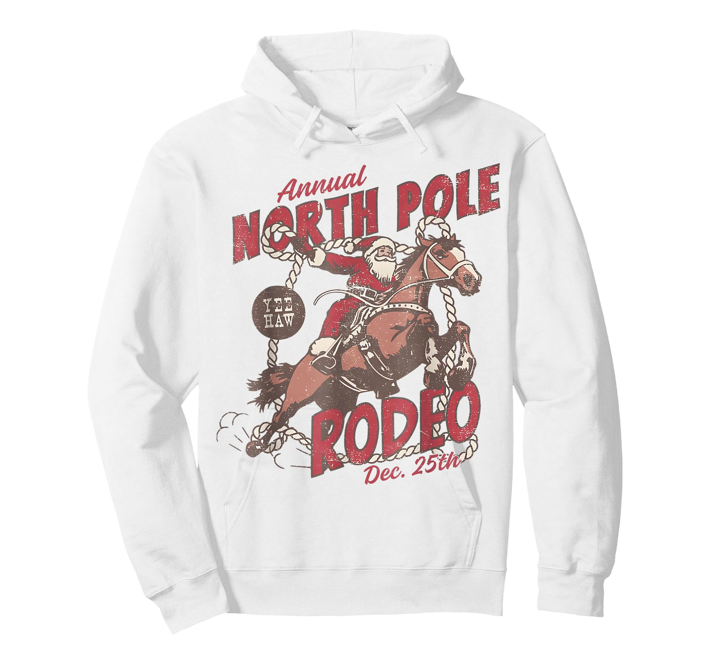 Annual North Pole Rodeo Cowboy Santa Howdy Christmas T-Shirt