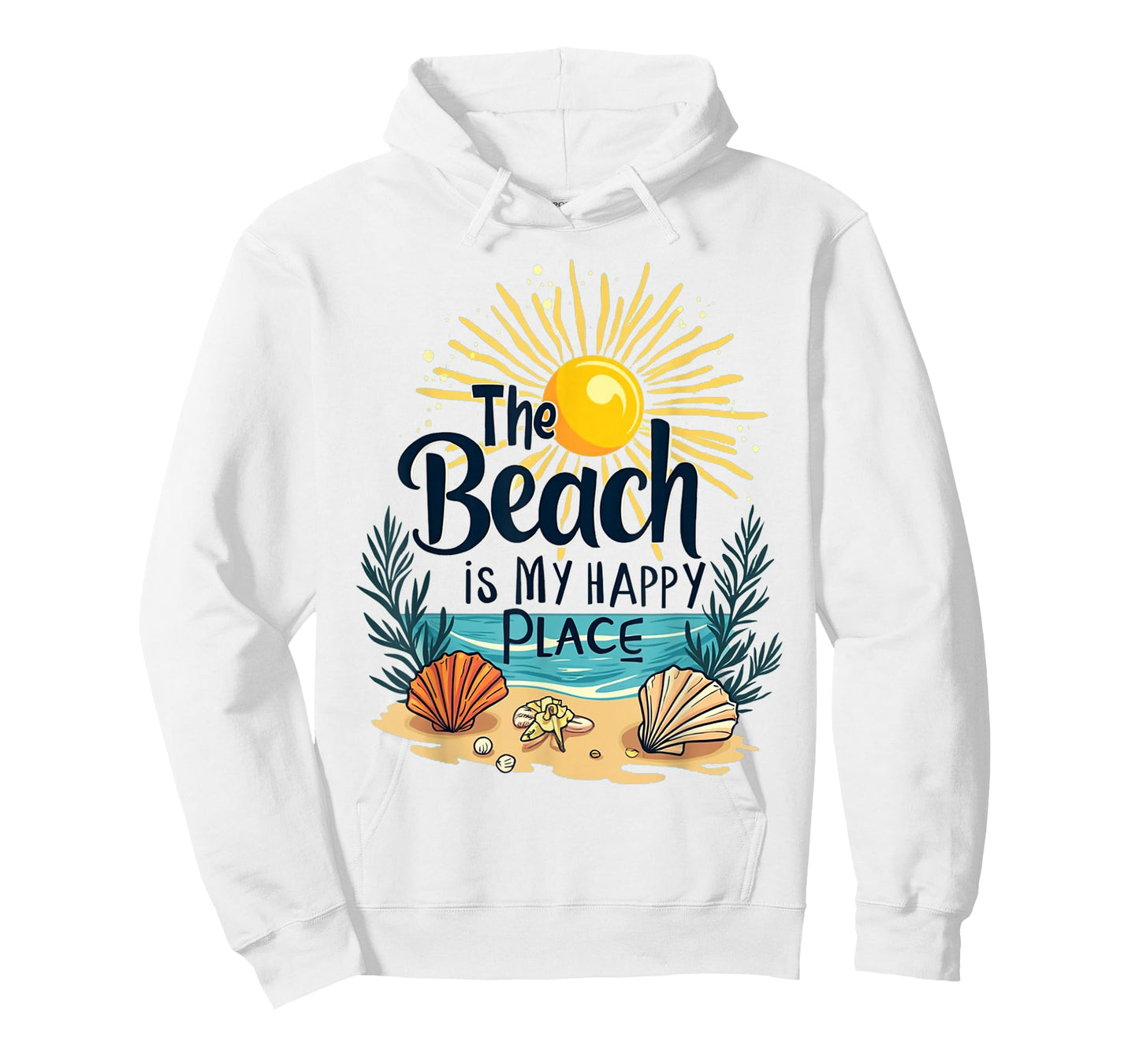 Beach Shirt Women The Beach is My Happy Place Casual Summer T-Shirt