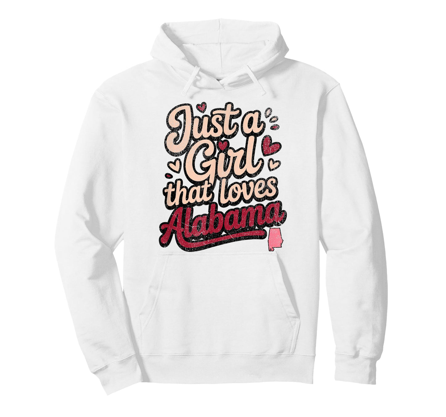 Just A Girl That Loves Alabama, Womens and Girls Fun T-Shirt