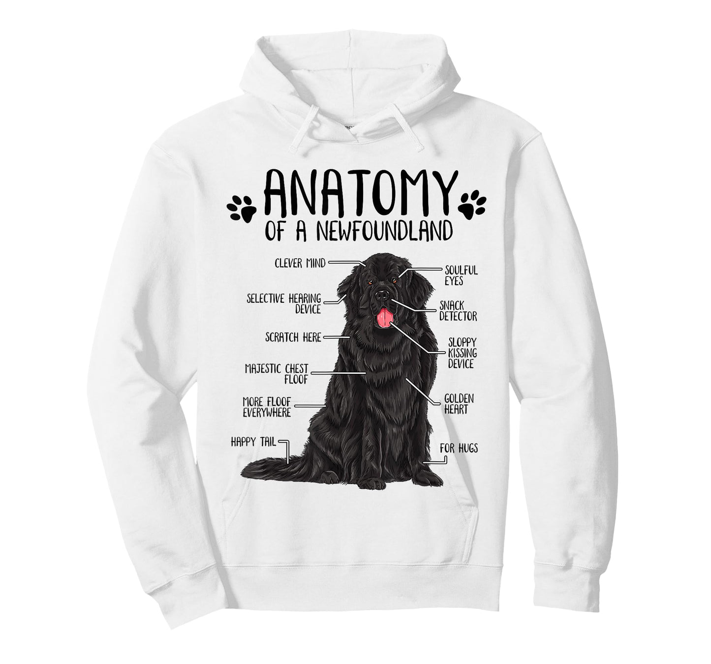 Funny Anatomy Newfoundland Dog Cute Newfie Lover T-Shirt