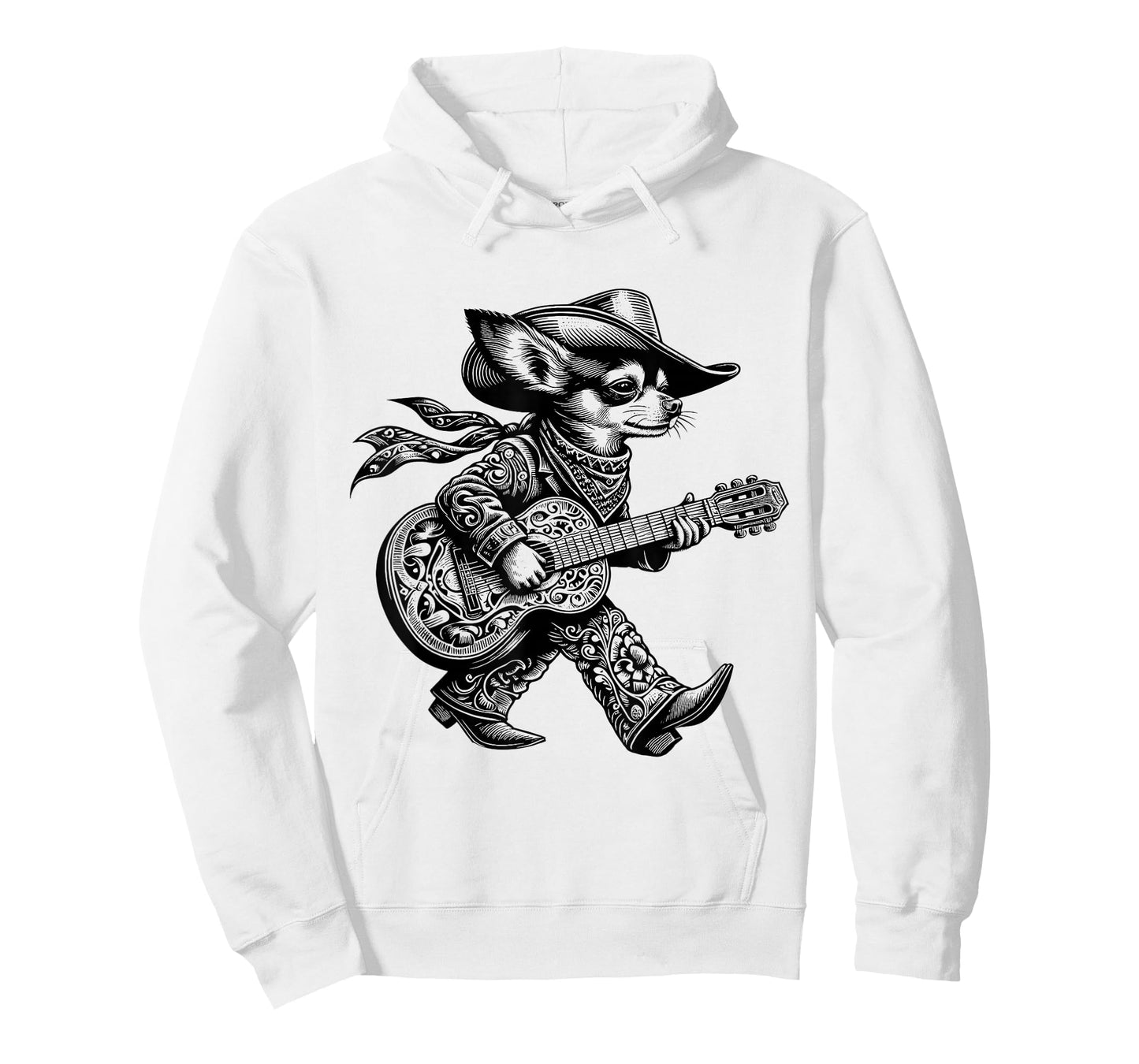 Cowboy Chihuahua Dog Guitar Western Musician Country Music T-Shirt