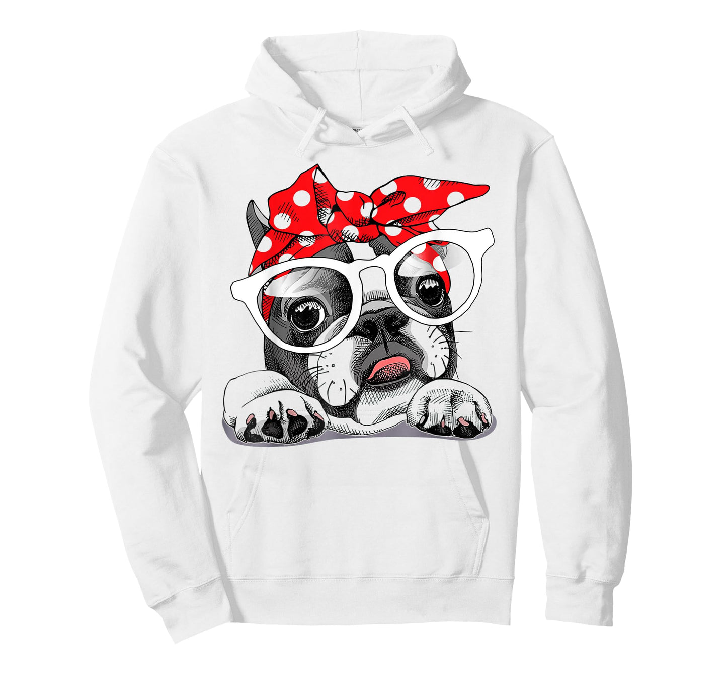 Cute French Bulldog Colorful Headband and Glasses T-Shirt