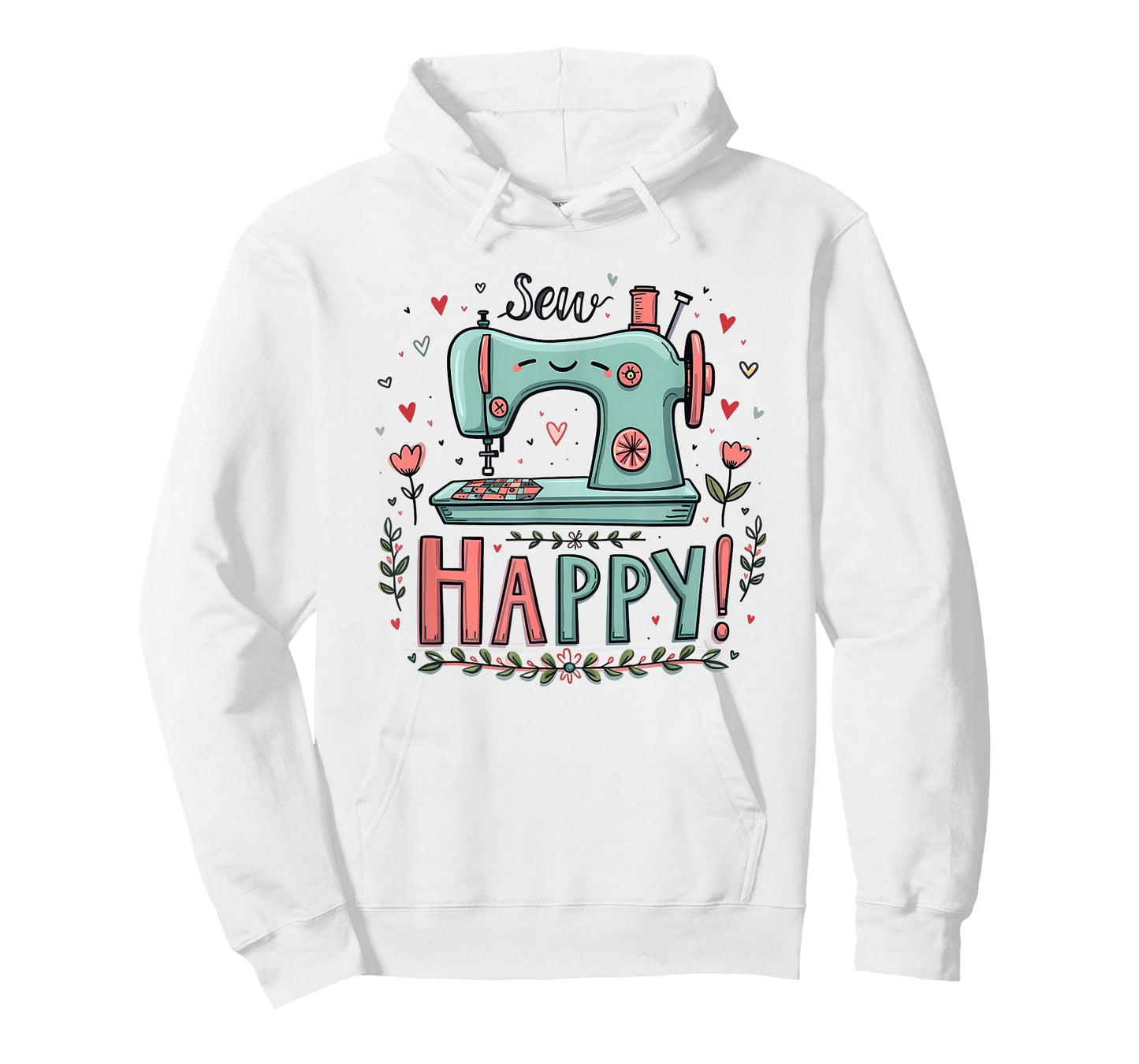 Sew Happy Sewing Love Cute Crafting Humor Art Design T-Shirt