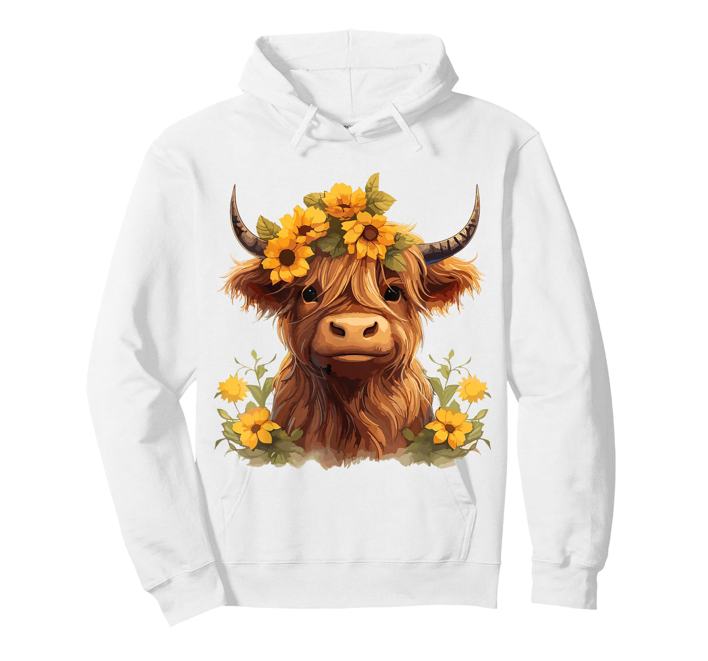 Scottish Highland Cow Sunflowers Heifer Country Farmer Girl T-Shirt