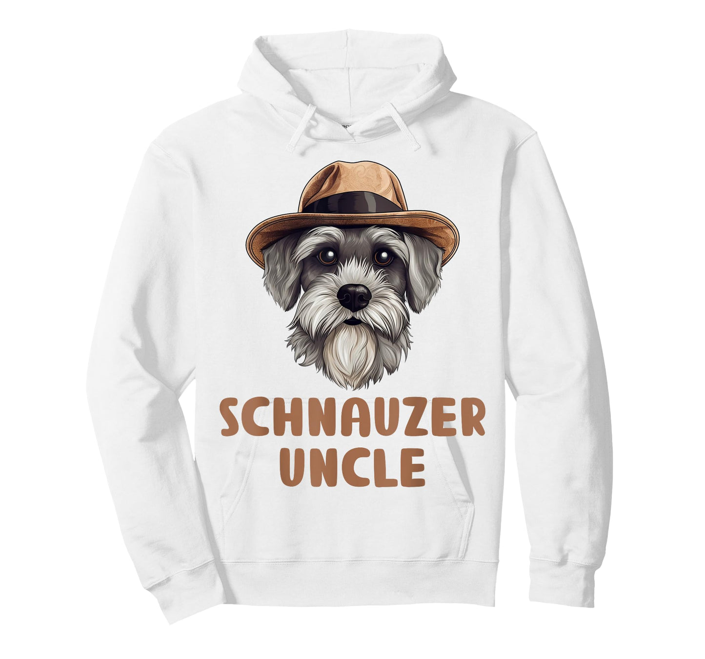 Cute Schnauzer Uncle Dog Lovers Gift Miniature Schnauzer Men Women Girls Kids T-Shirt