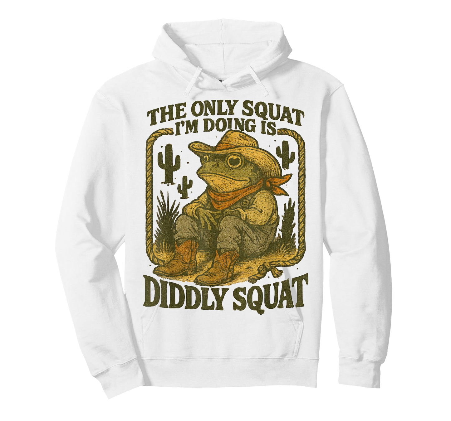 The Only Squad I'm Doing is Diddly Squad Funny Western Frog T-Shirt
