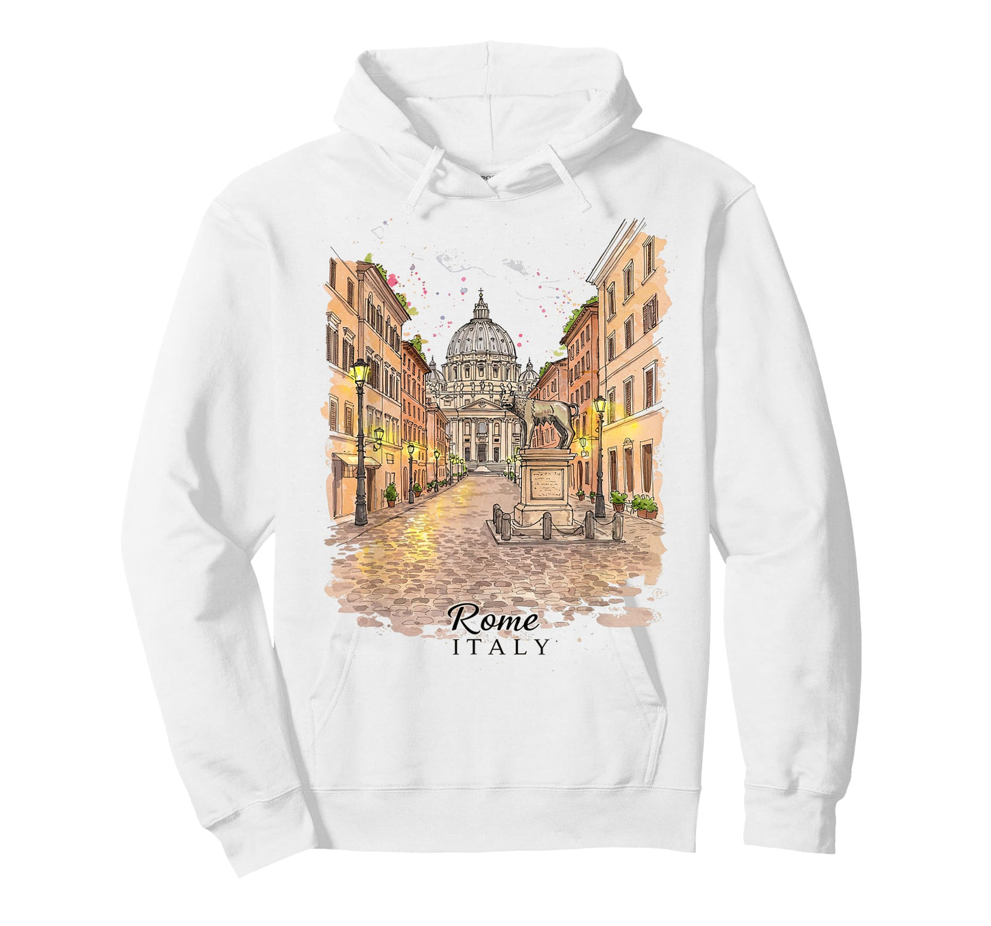 Rome Italy Lovers Art Print Vintage Cityscape Roma Italia T-Shirt