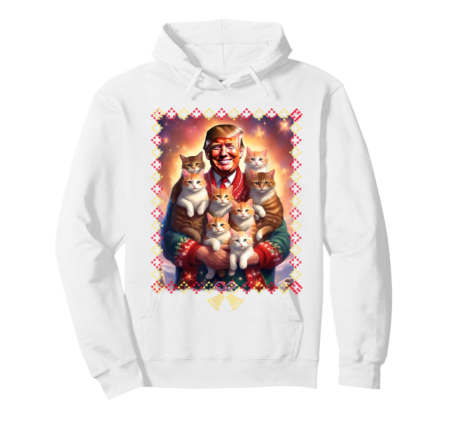 Funny Cat Lover Christmas Sweater Trump Christmas T-Shirt for Men Women