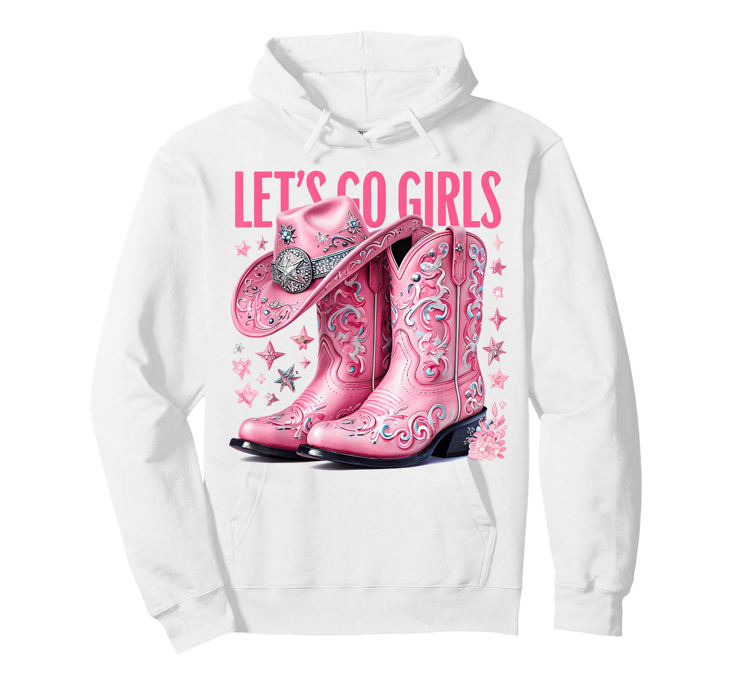 Lets Go Girls Coquette Western Country Graphic Cowgirl T-Shirt