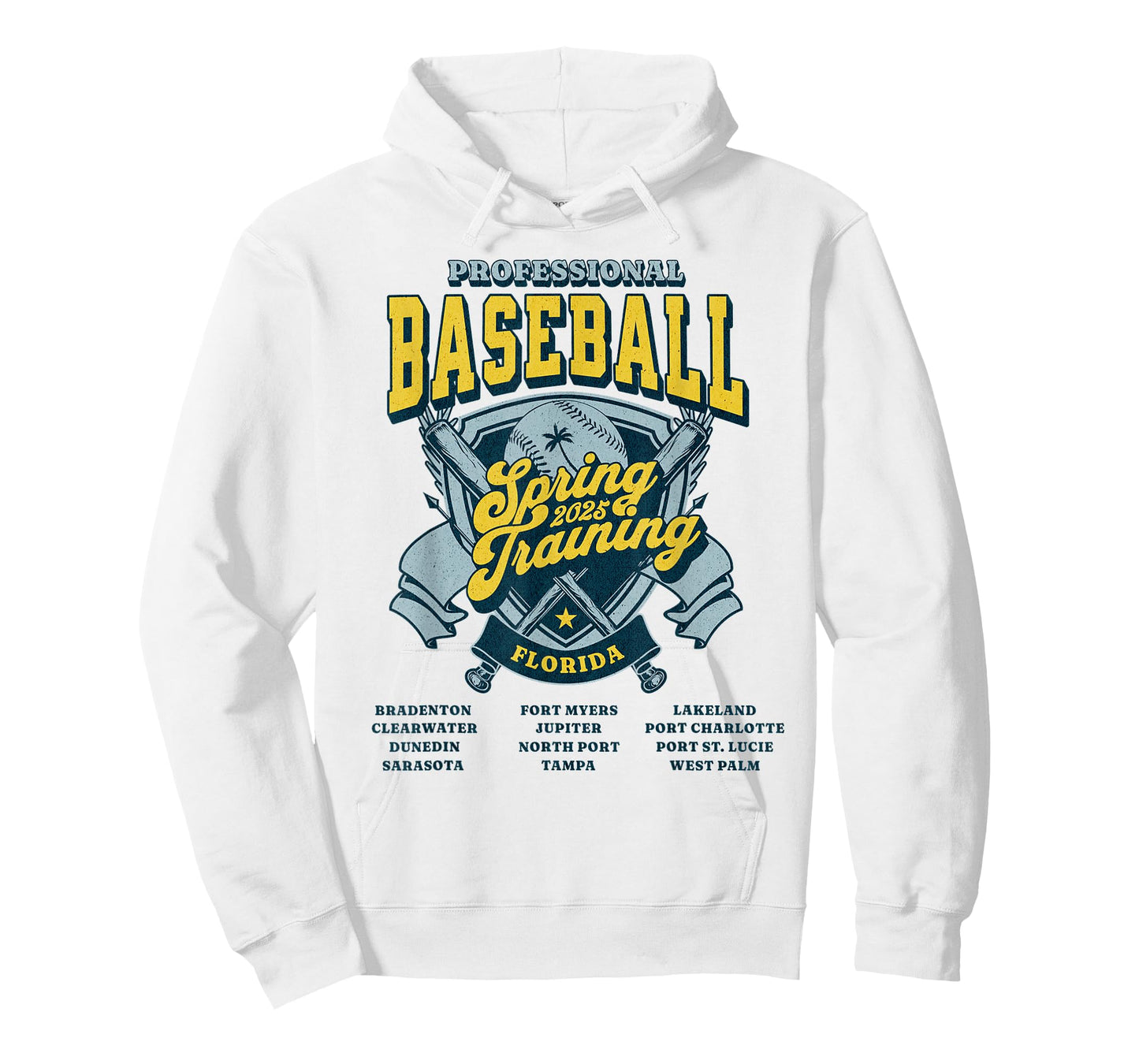 Professional Baseball Spring Training 2025 Florida Cities T-Shirt
