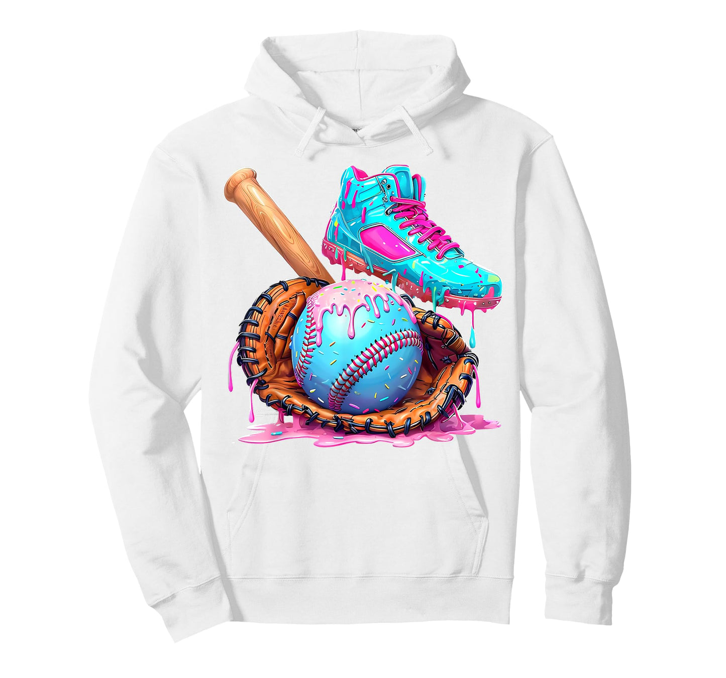 Ice Cream Drip Baseball Stuff Baseball Drip For Boys Graphic T-Shirt