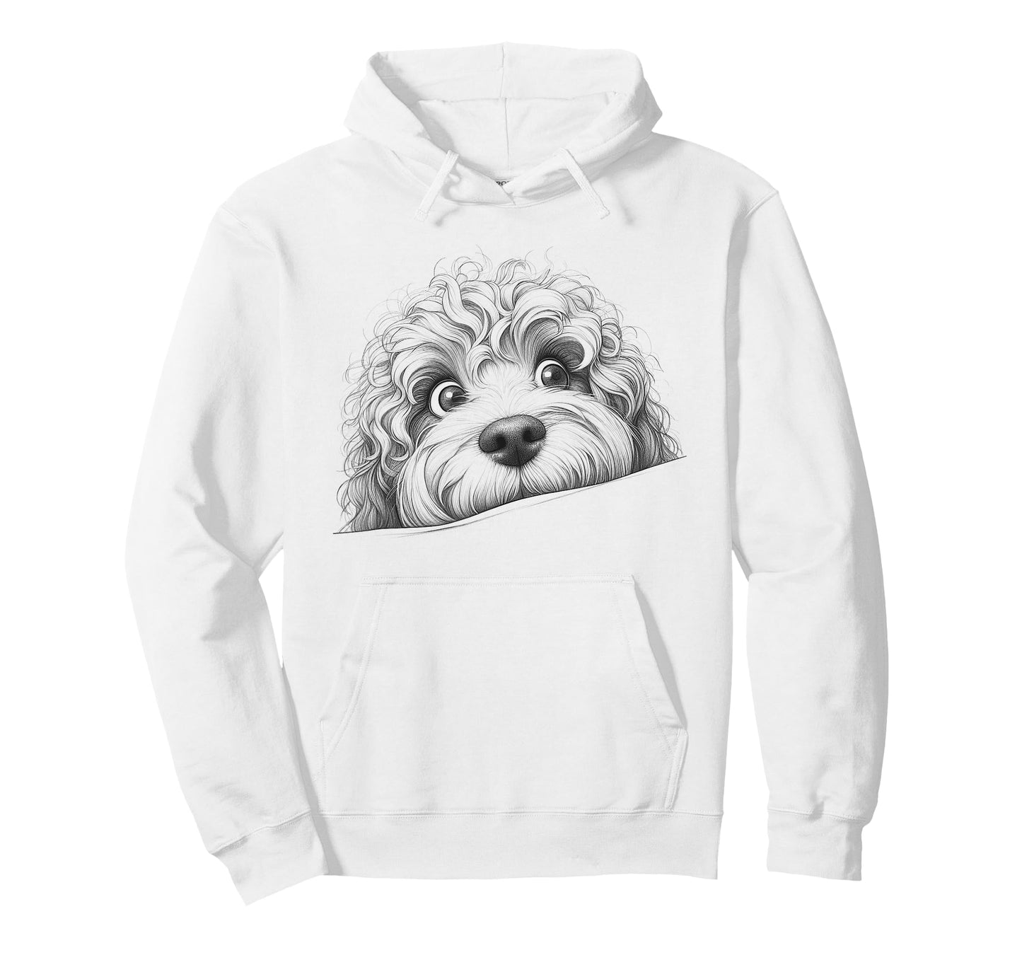 Funny Cockapoo Peeking Dog Design T-Shirt