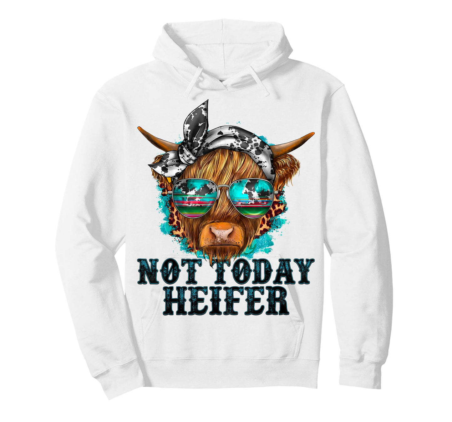 Not Today Heifer Western Country Longhaired Cow Animal Farm T-Shirt