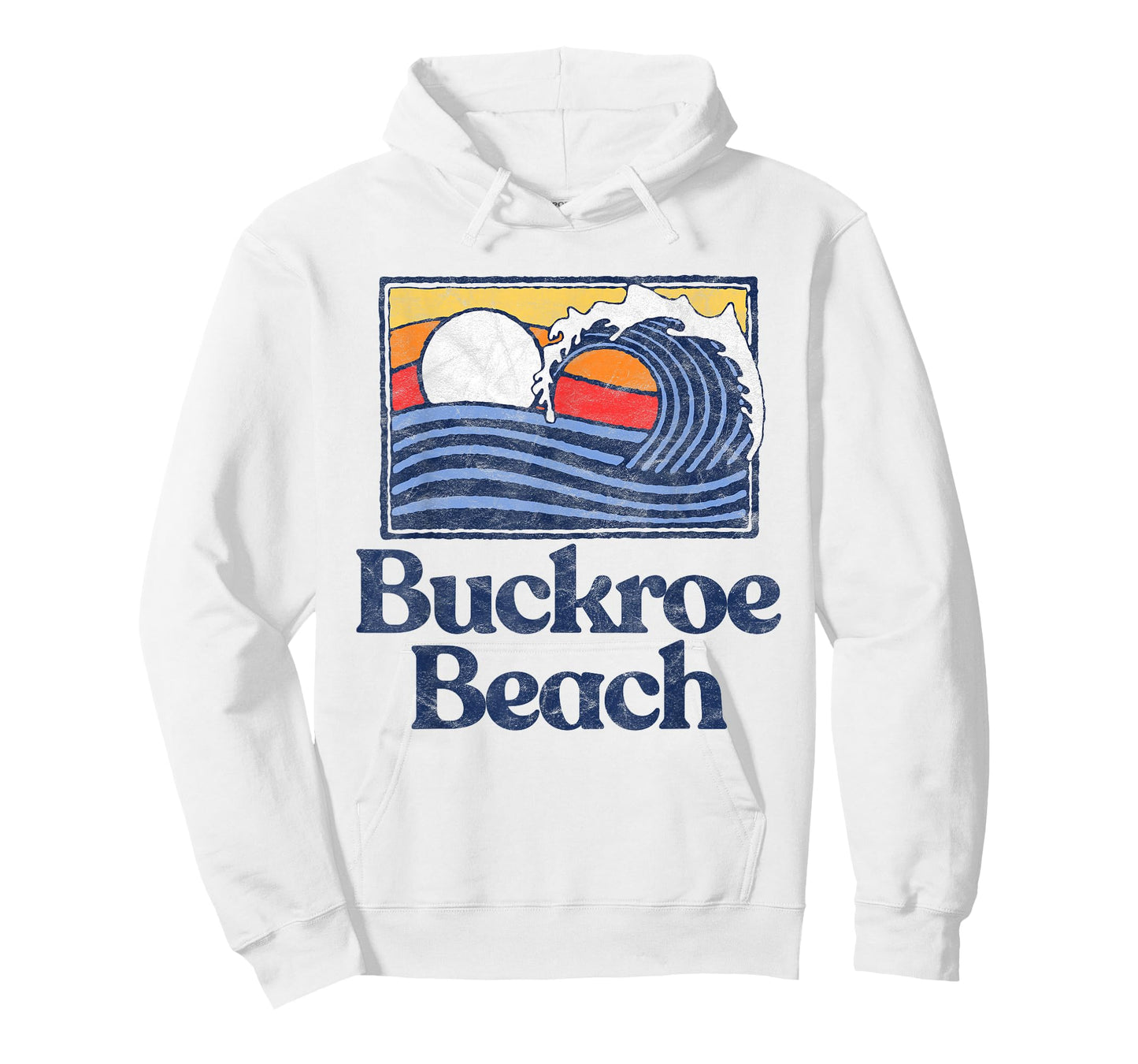 Buckroe Beach Retro Surfer Vintage Beach & Wave Graphic T-Shirt