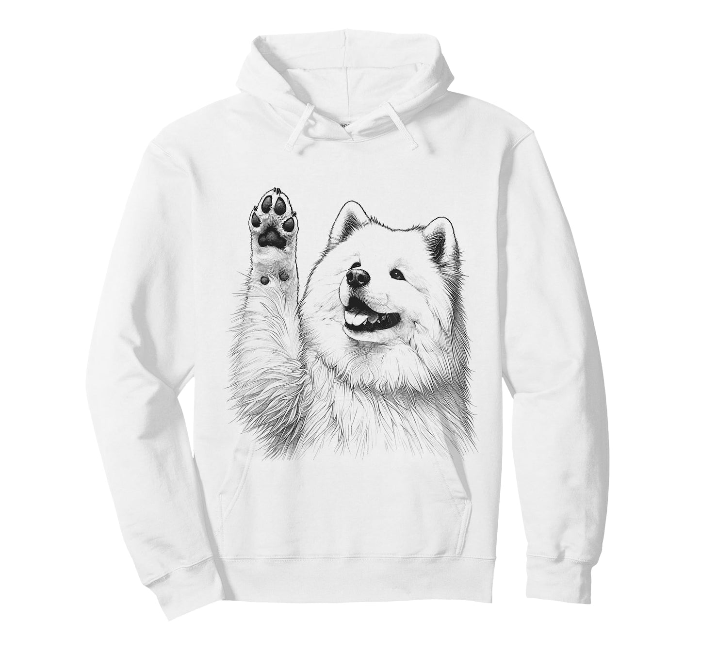 Samoyed Raising Paw Design For Dog Owner T-Shirt