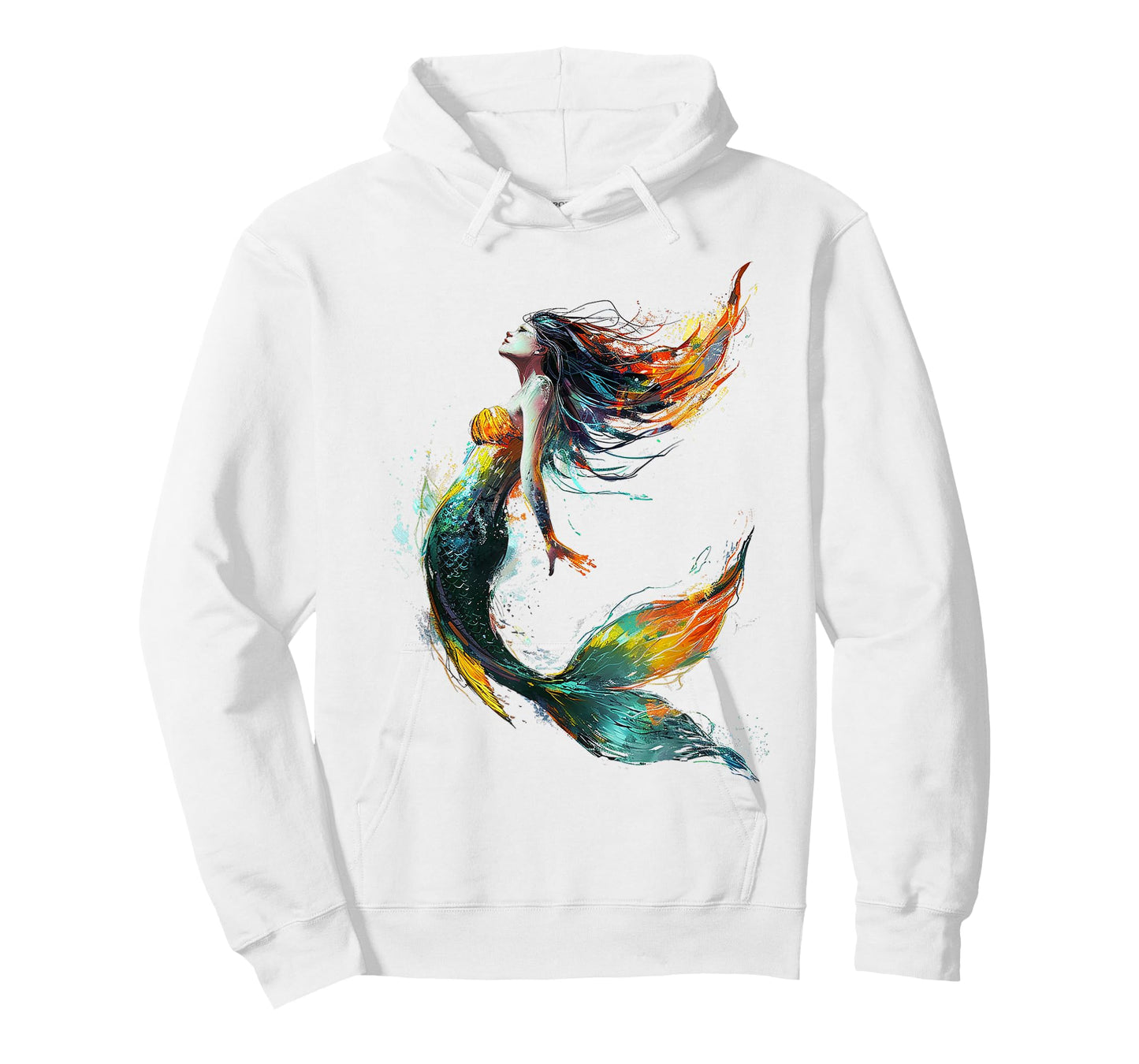 Mermaid Abstract Graphic Painting Art Women Mermaid T-Shirt
