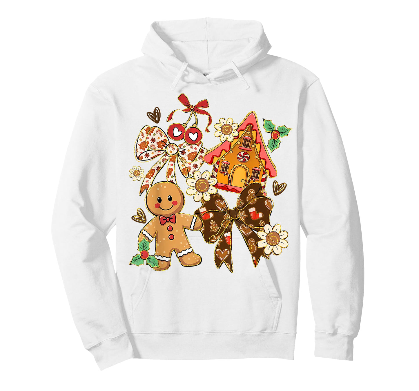 Cute Gingerbread Christmas Preppy Coquette Holiday Women Kid T-Shirt