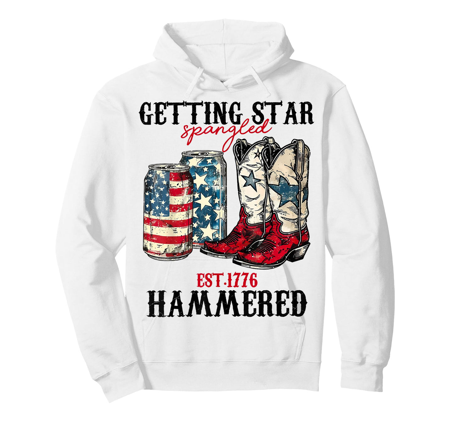 Getting Star Spangled Hammered Funny America 4th Of July T-Shirt