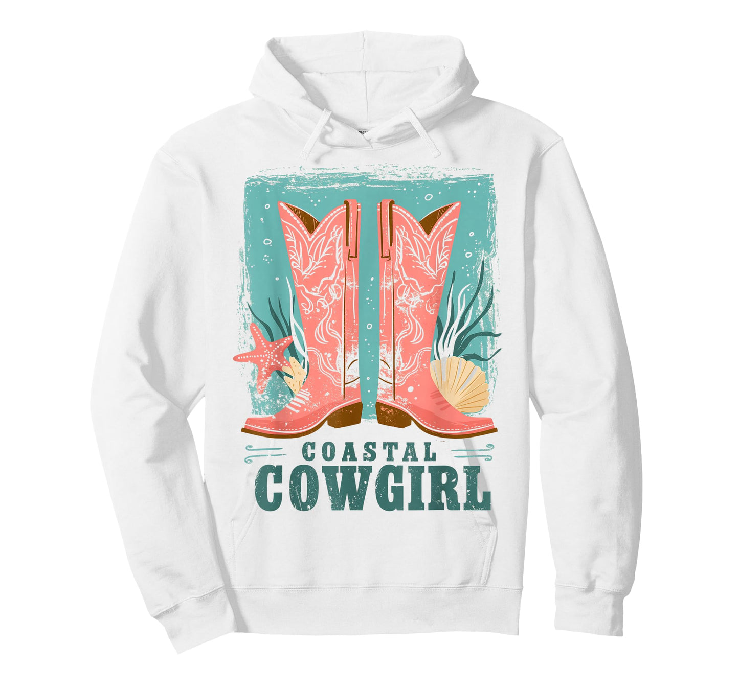 Coastal Cowgirl | Western Country Beach Surfer Girl Cowboy T-Shirt