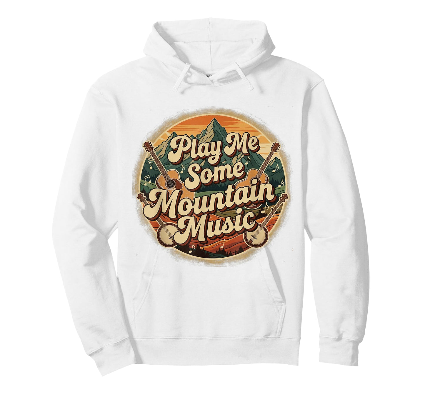 Play Me Some Mountain Music Retro Design T-Shirt