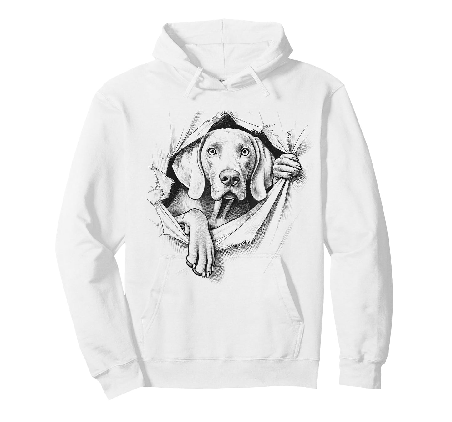 Funny Weimaraner Peeking Design For Dog Owner T-Shirt