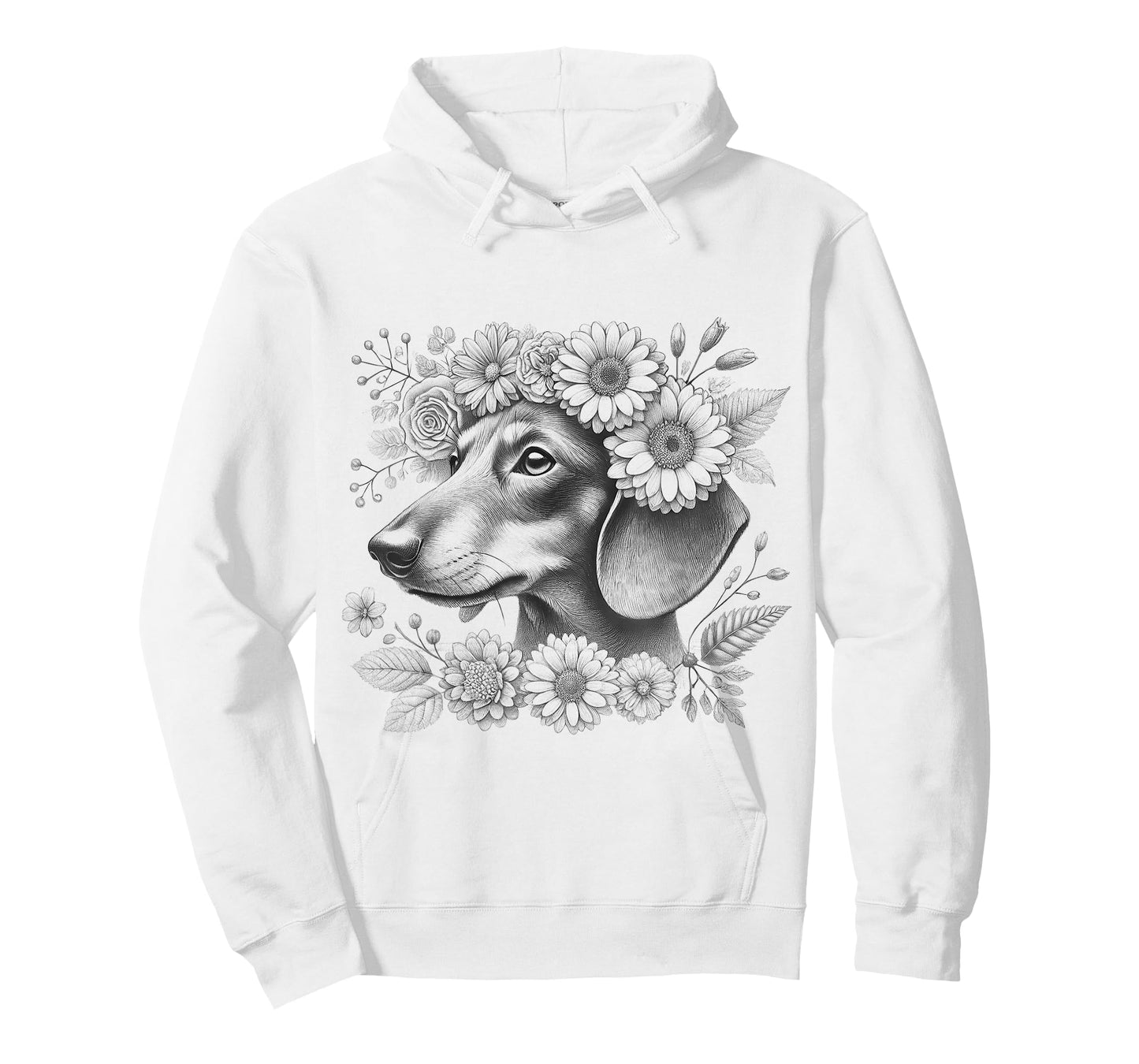 Floral Dachshund Mom Doxie Weiner Dog Flower Design T-Shirt