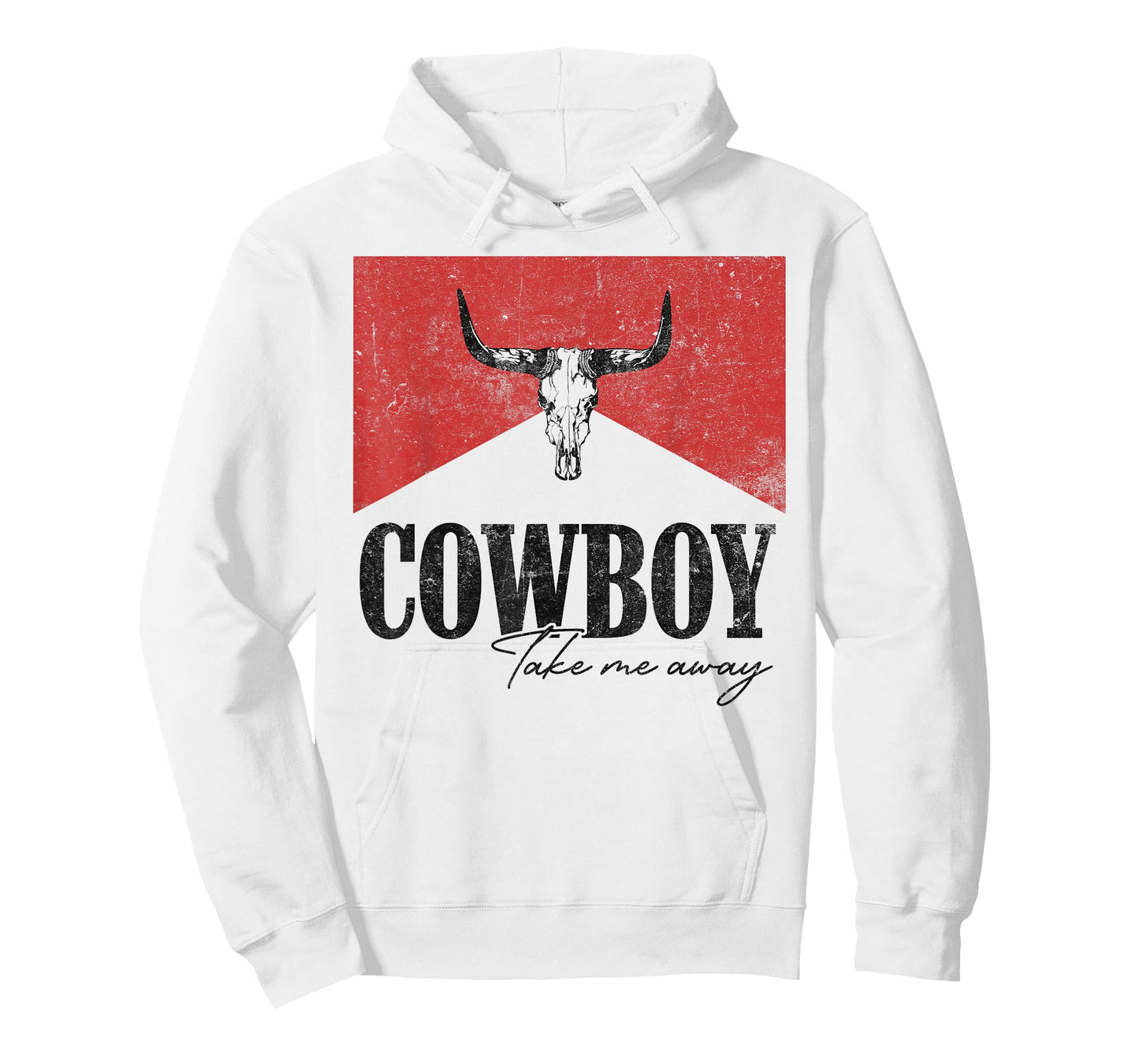Vintage Leopard Bull Skull Cowboy Take Me Away T-Shirt