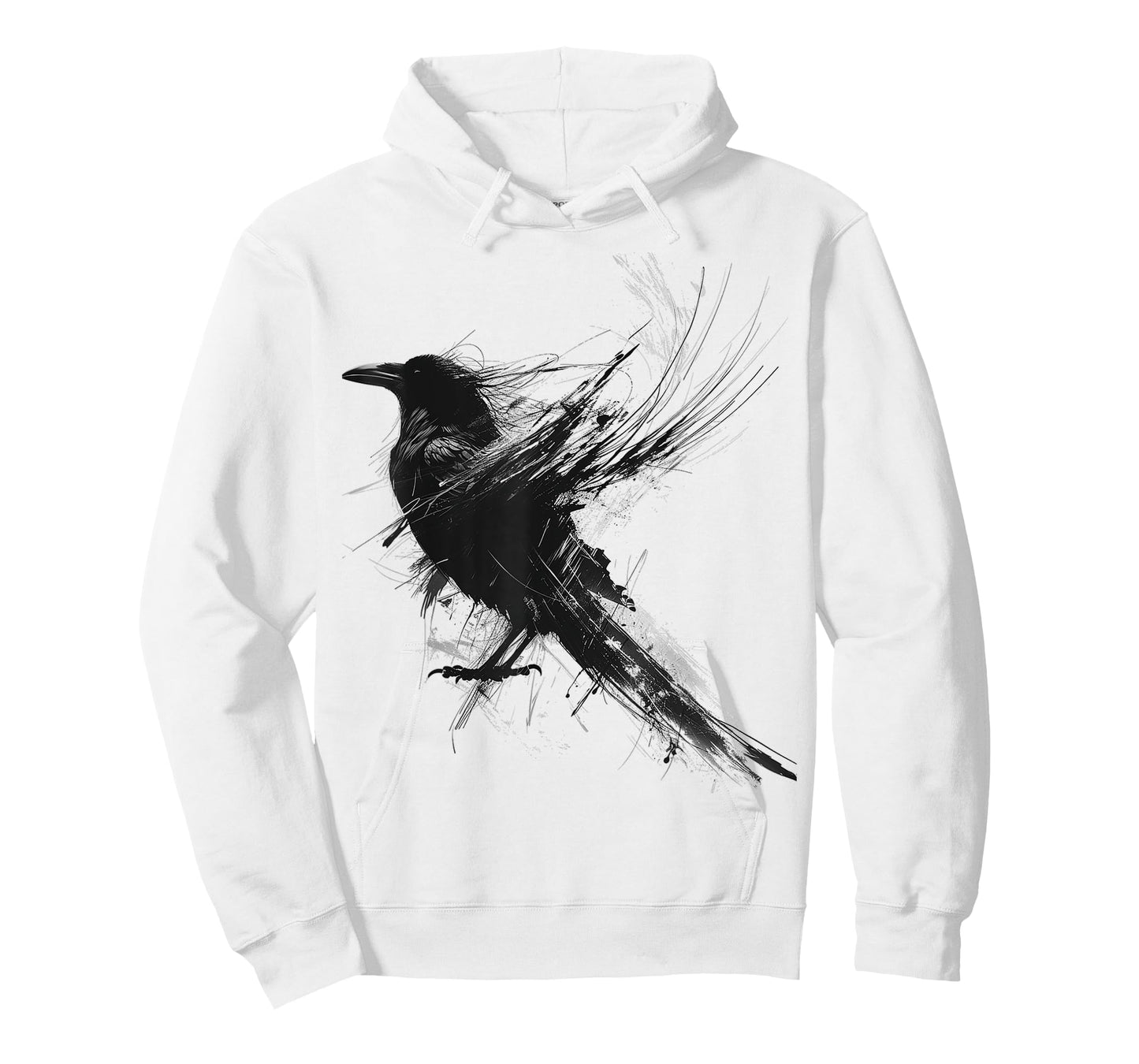 Raven Abstract Drawing Animal Art Painting Graphic Raven T-Shirt