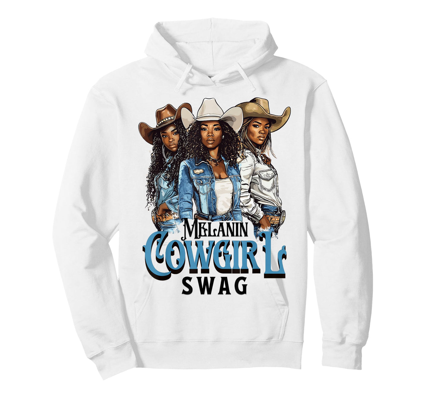 Melanin Cowgirl Swag African American History Western Rodeo T-Shirt