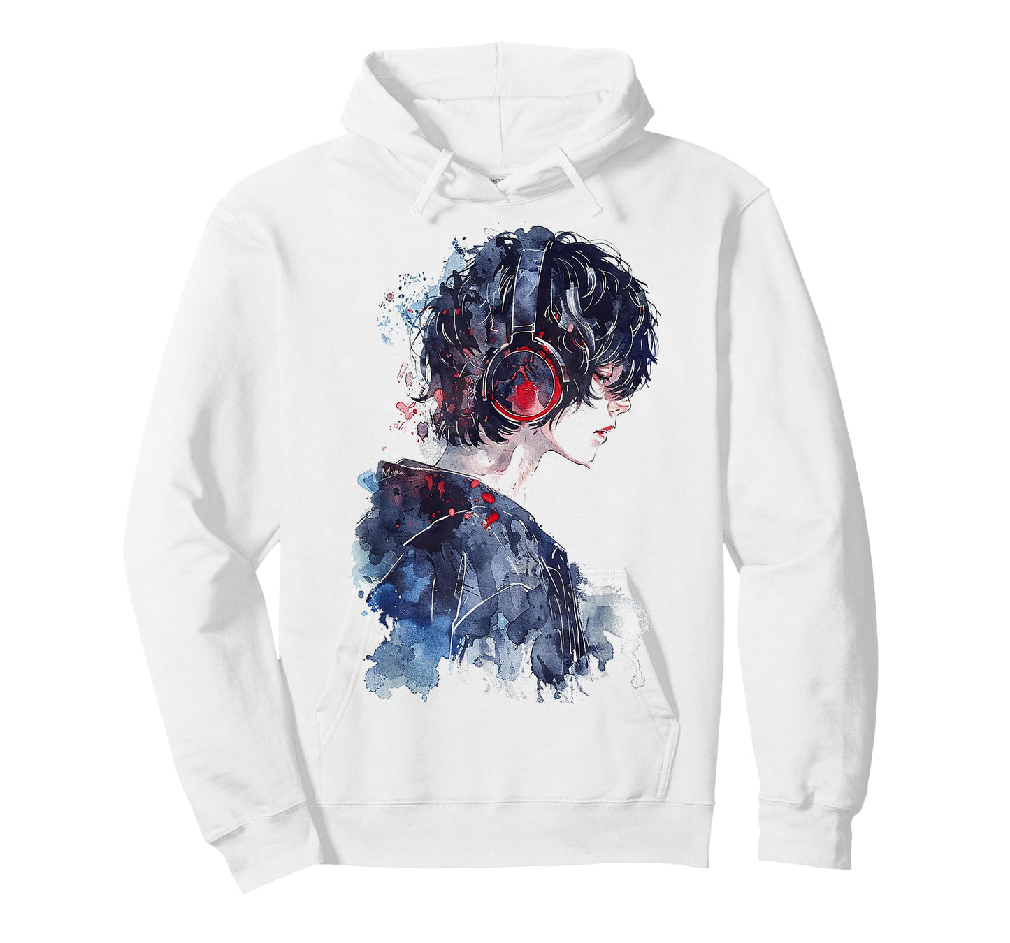 Anime Manga Motif Headphone Artwork Anime T-Shirt