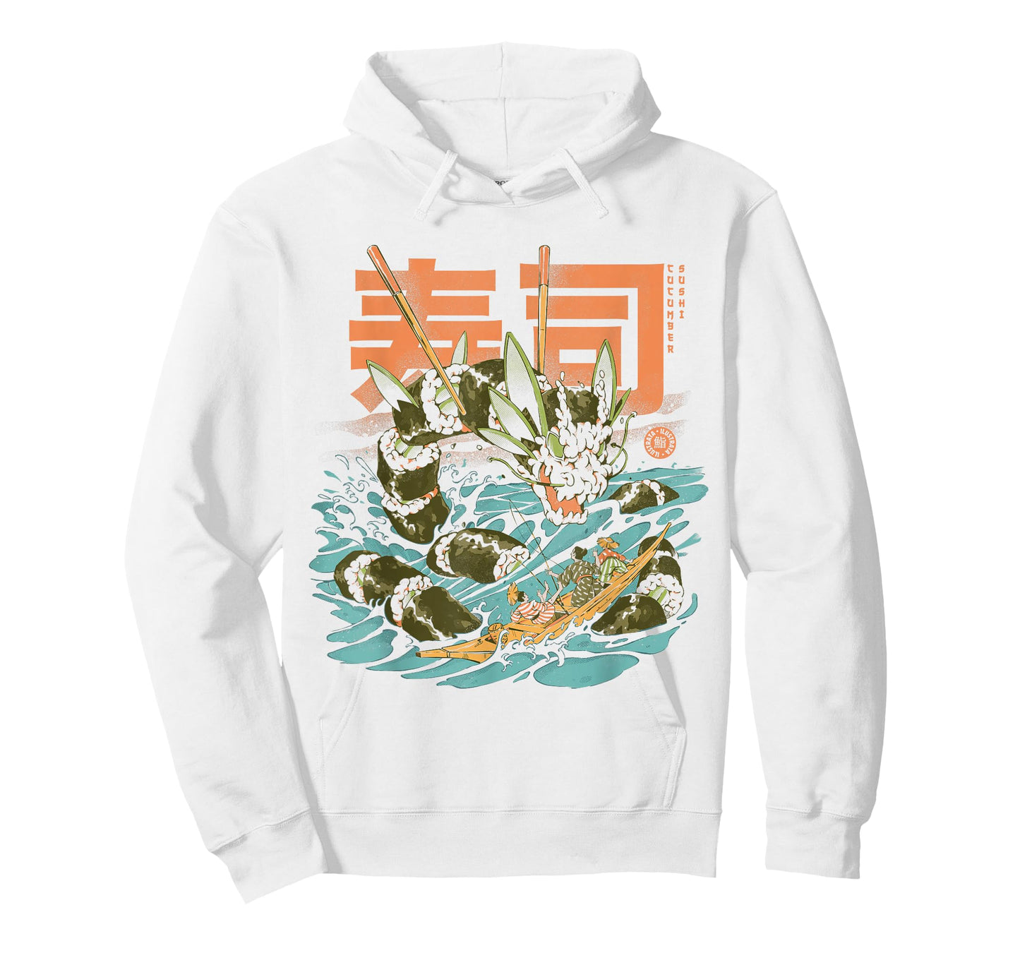 Cucumber Sushi Dragon Japanese Food Lovers Anime Dragon T-Shirt