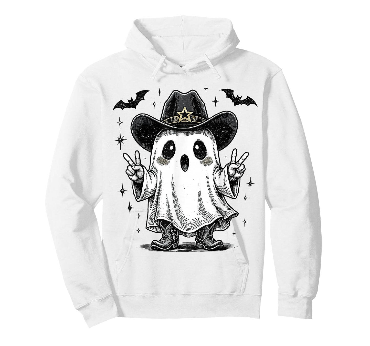 Howdy Boo Ghost Halloween Country Western Cowboy Cowgirl T-Shirt