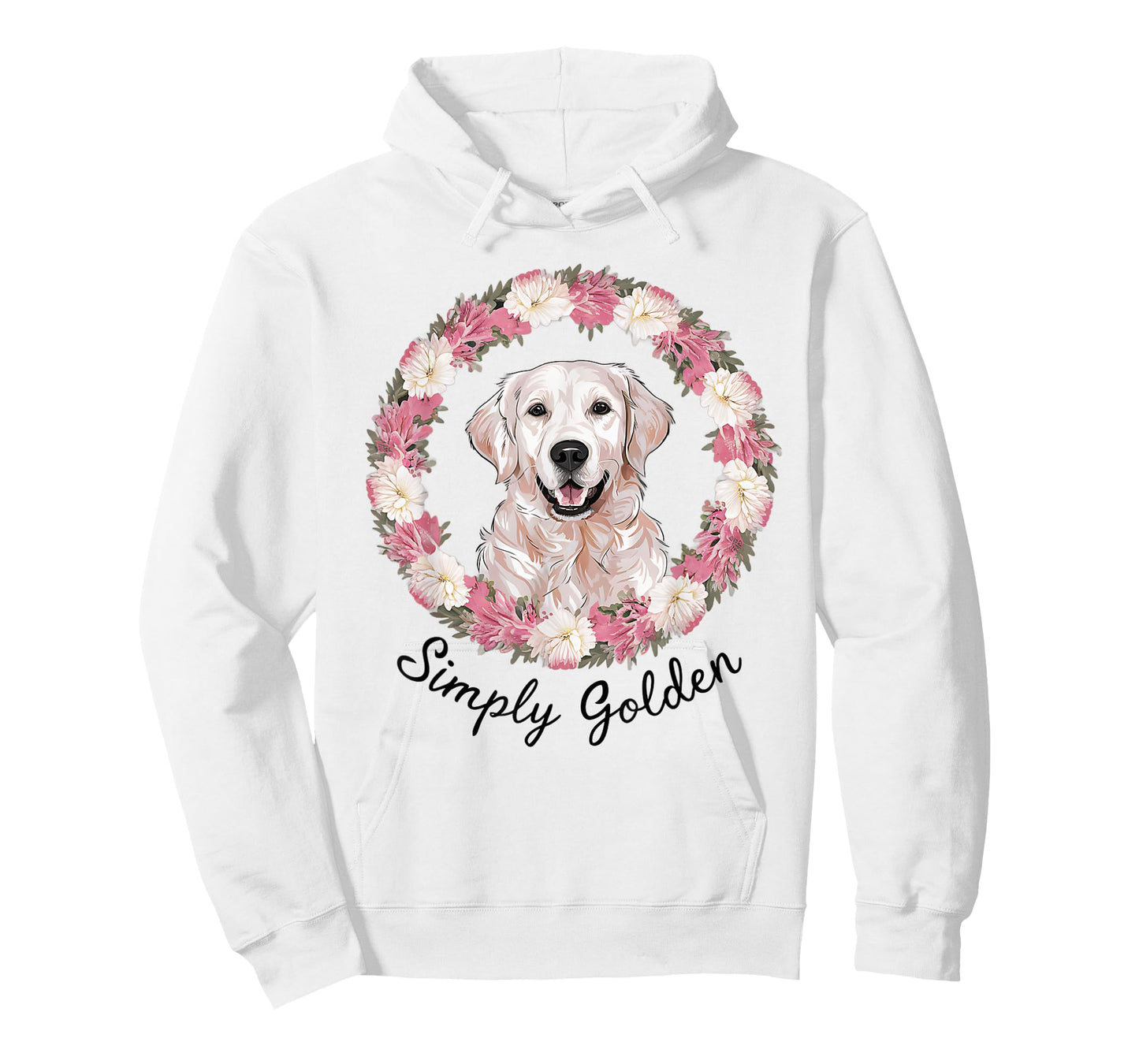 White English Cream Golden Retriever Cute 'Simply Golden' T-Shirt