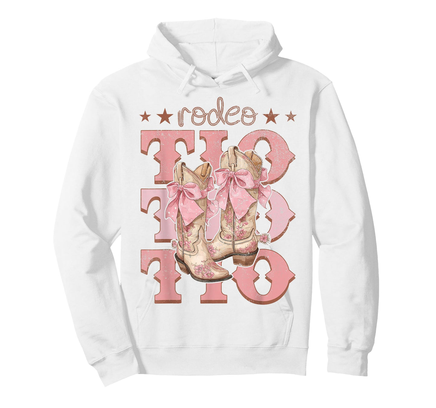 Rodeo Tio Pink Boots Coquette Cow-Girl Birthday Party T-Shirt