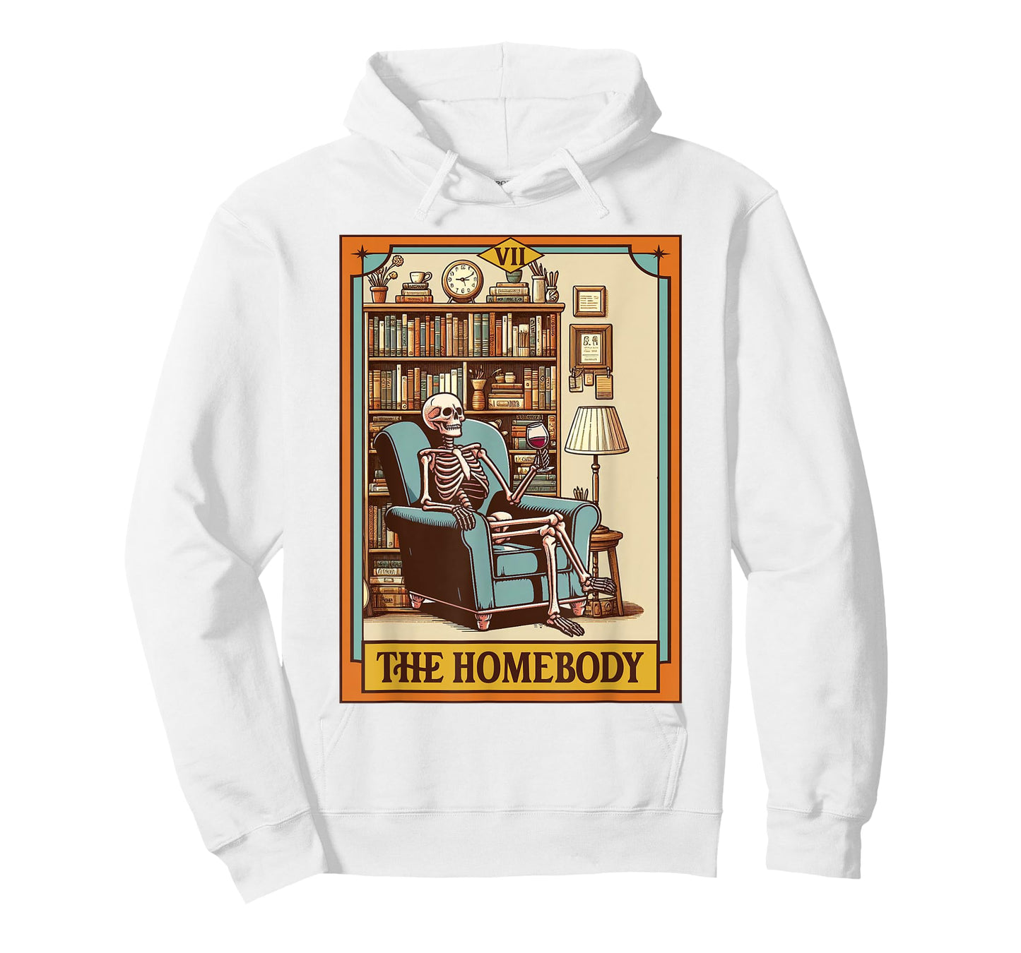 Introvert Homebody Awkward Skeleton The Homebody Tarot Card T-Shirt