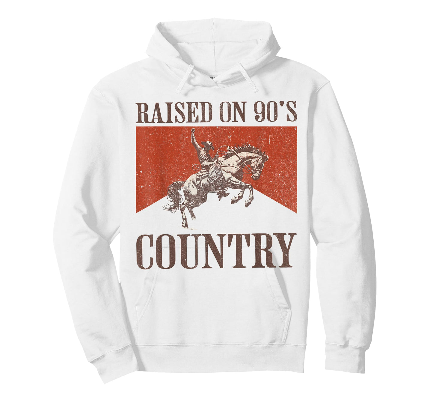 Retro Cowboy Horseback Western Rodeo Raised On 90's Country T-Shirt