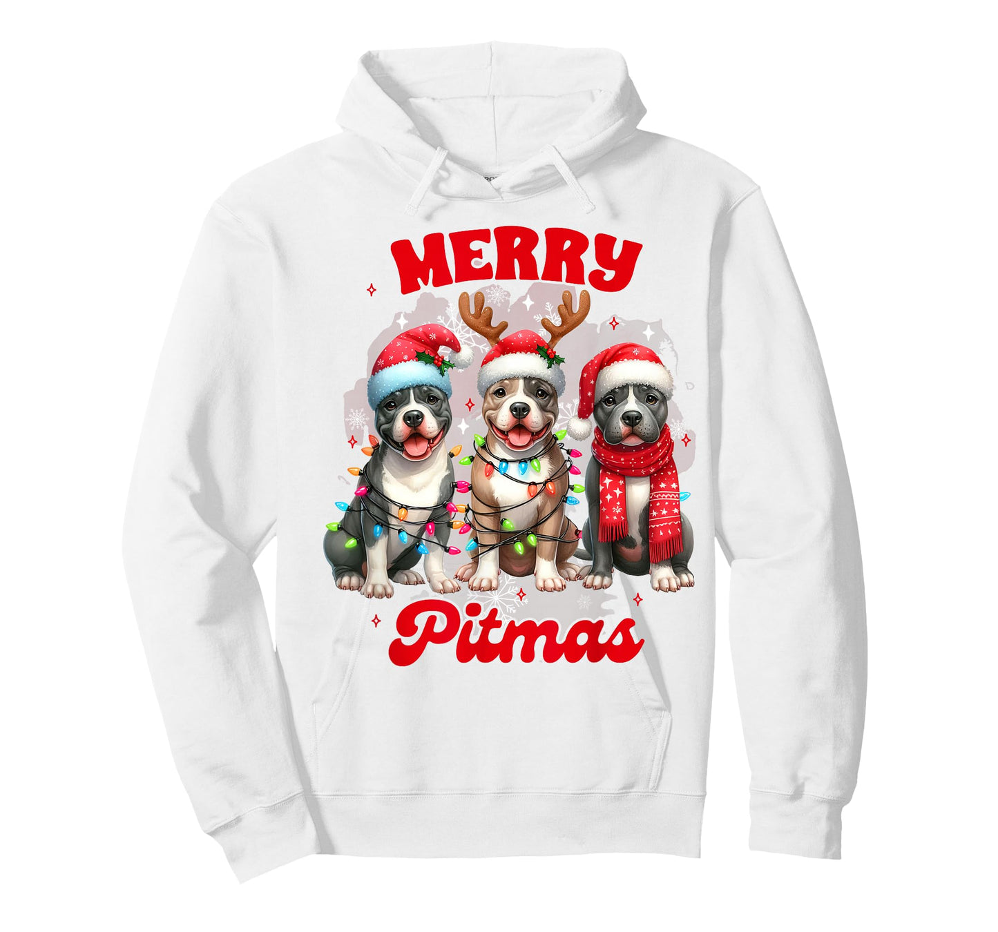 Pitbull Mom Pittie Mom Christmas Xmas Vibes Merry Pitmas T-Shirt