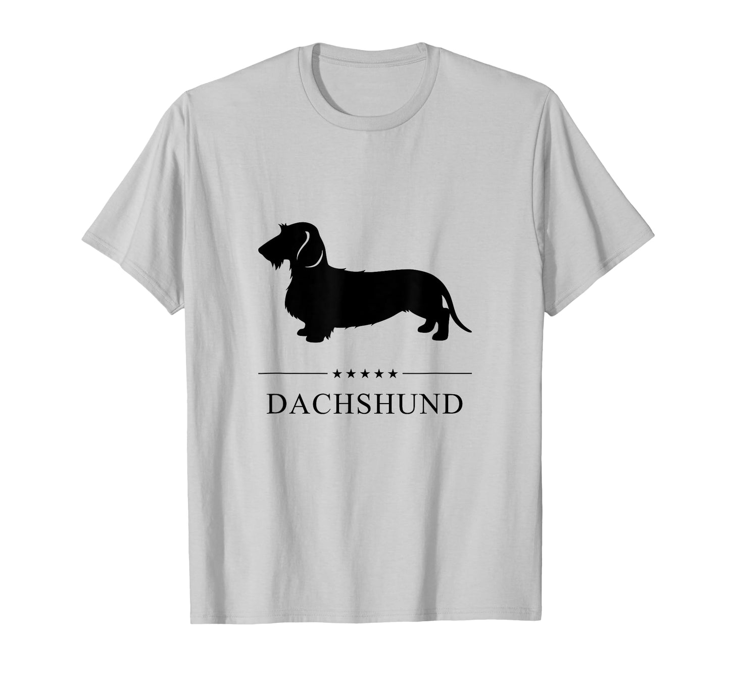 Wirehaired Dachshund Dog Black Silhouette T-Shirt
