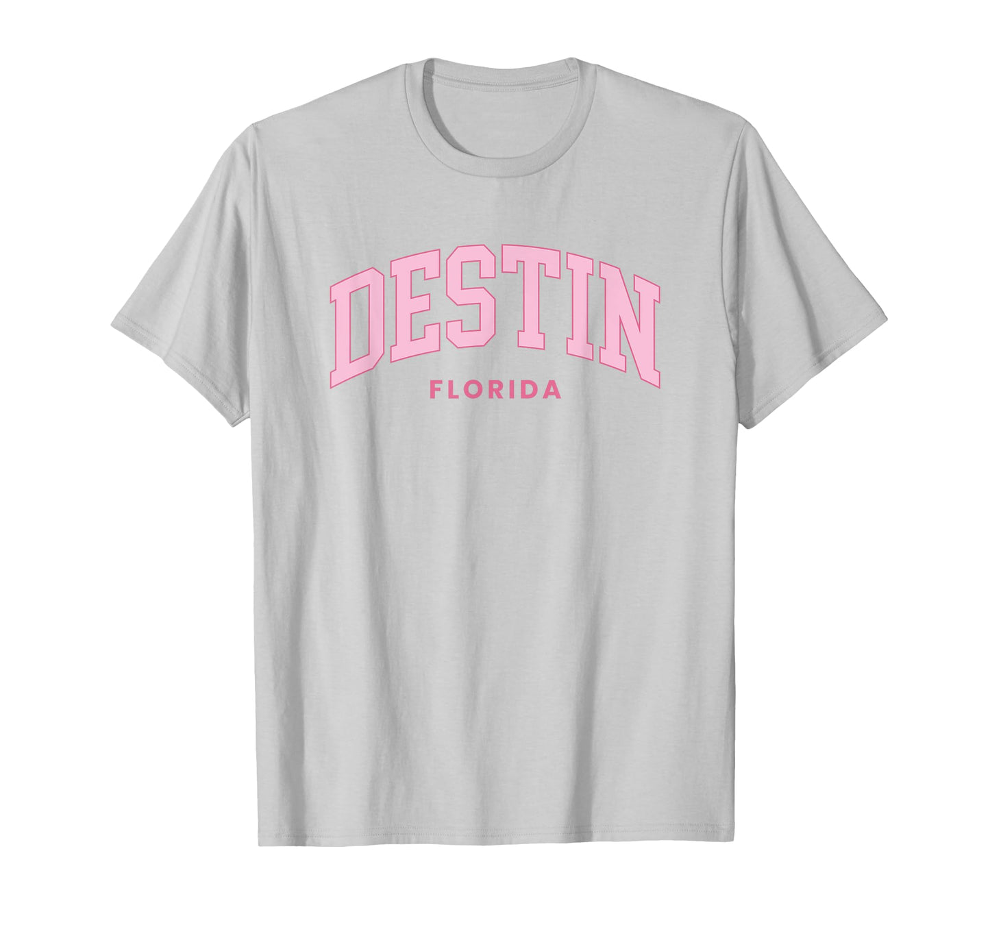 Destin Florida Retro Preppy Throwback Womens Girls Pink T-Shirt