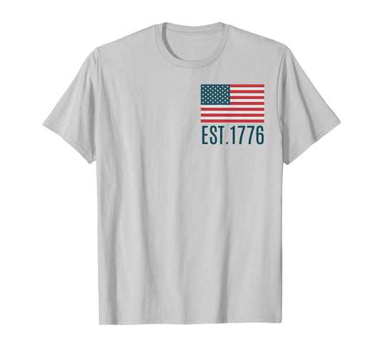 (2sided Front+Back) Land of the free because of the brave T-Shirt
