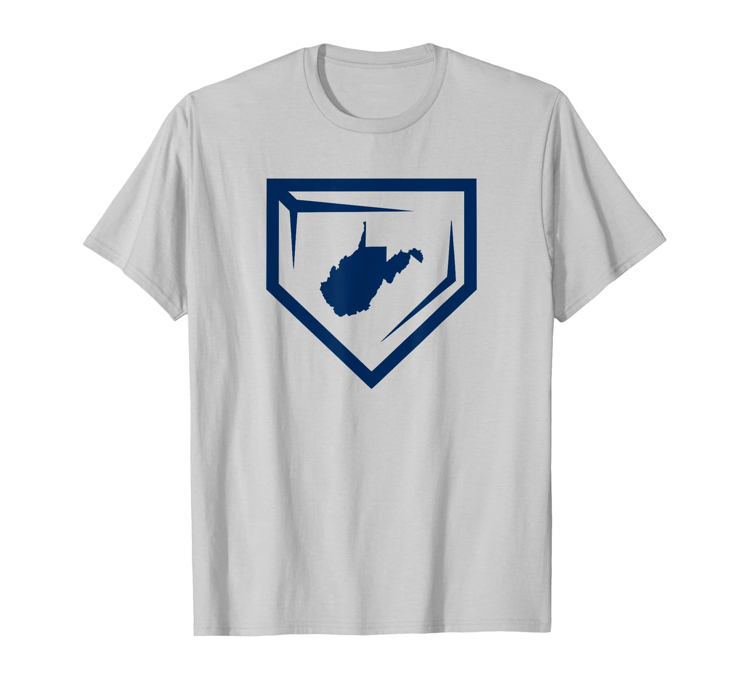 WV Baseball Homeplate Mountain State West Virginia Ball Team T-Shirt
