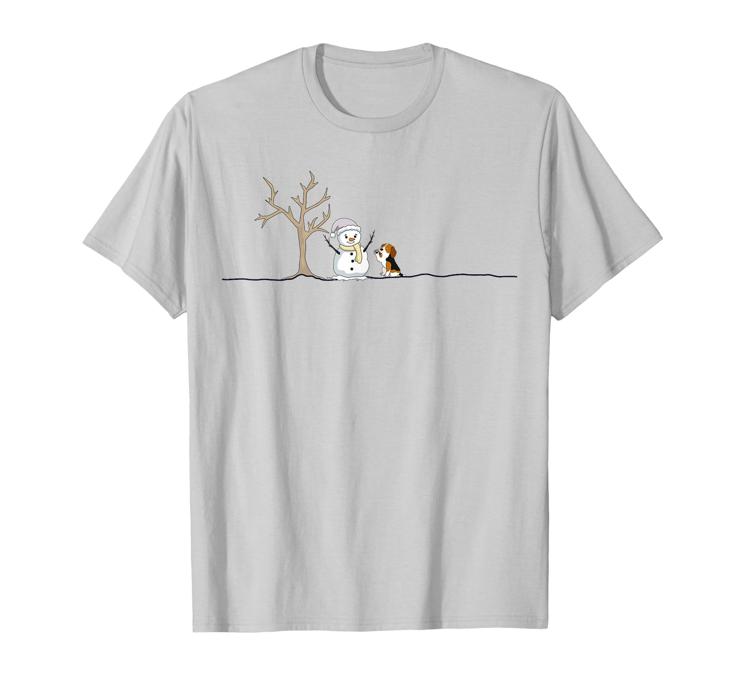 Funny Beagle Dog Christmas Snowman Xmas Lights Pajama T-Shirt
