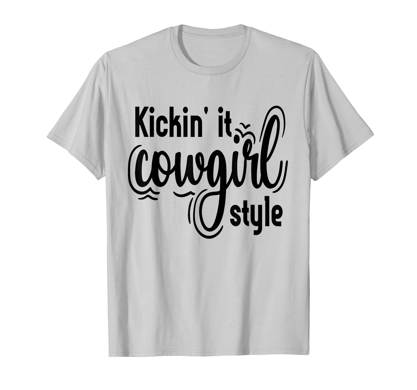 Country Line Dancing Kickin' It Cowgirl Style Womens Western T-Shirt