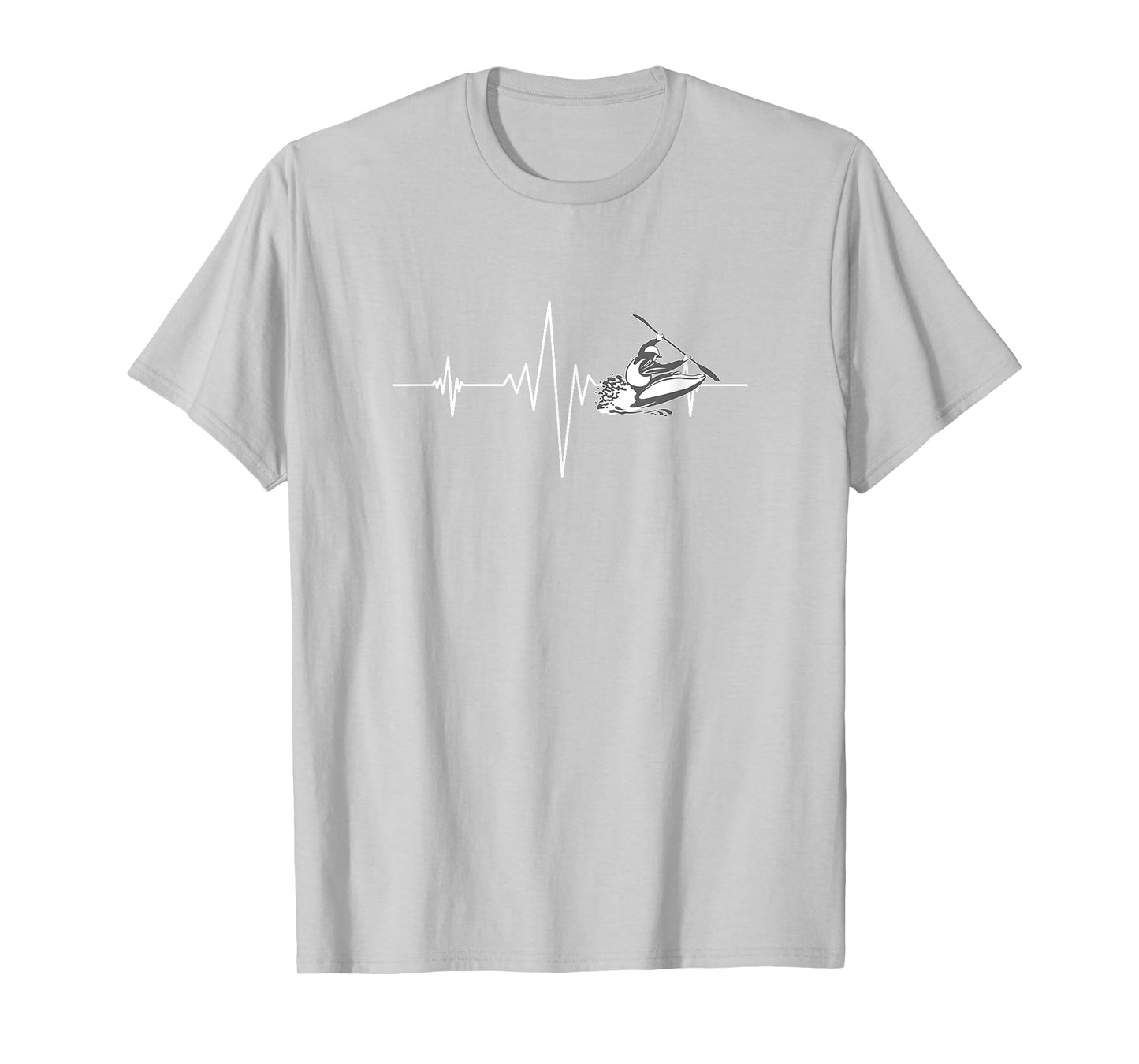 Whitewater Kayaking T-Shirt Kayak Heartbeat Gift Tee T-Shirt